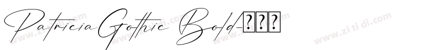 PatriciaGothic Bold字体转换